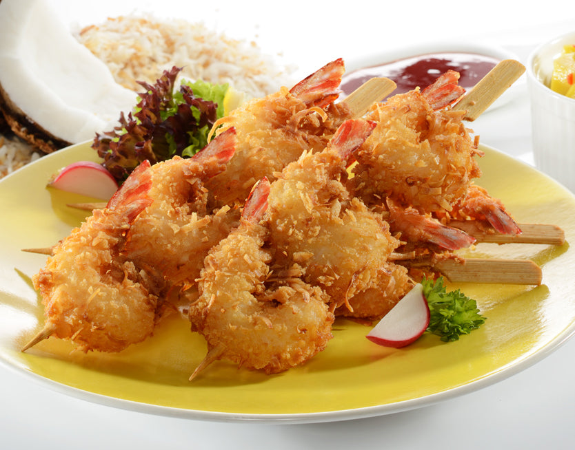 Coconut Coated Prawn Skewers
