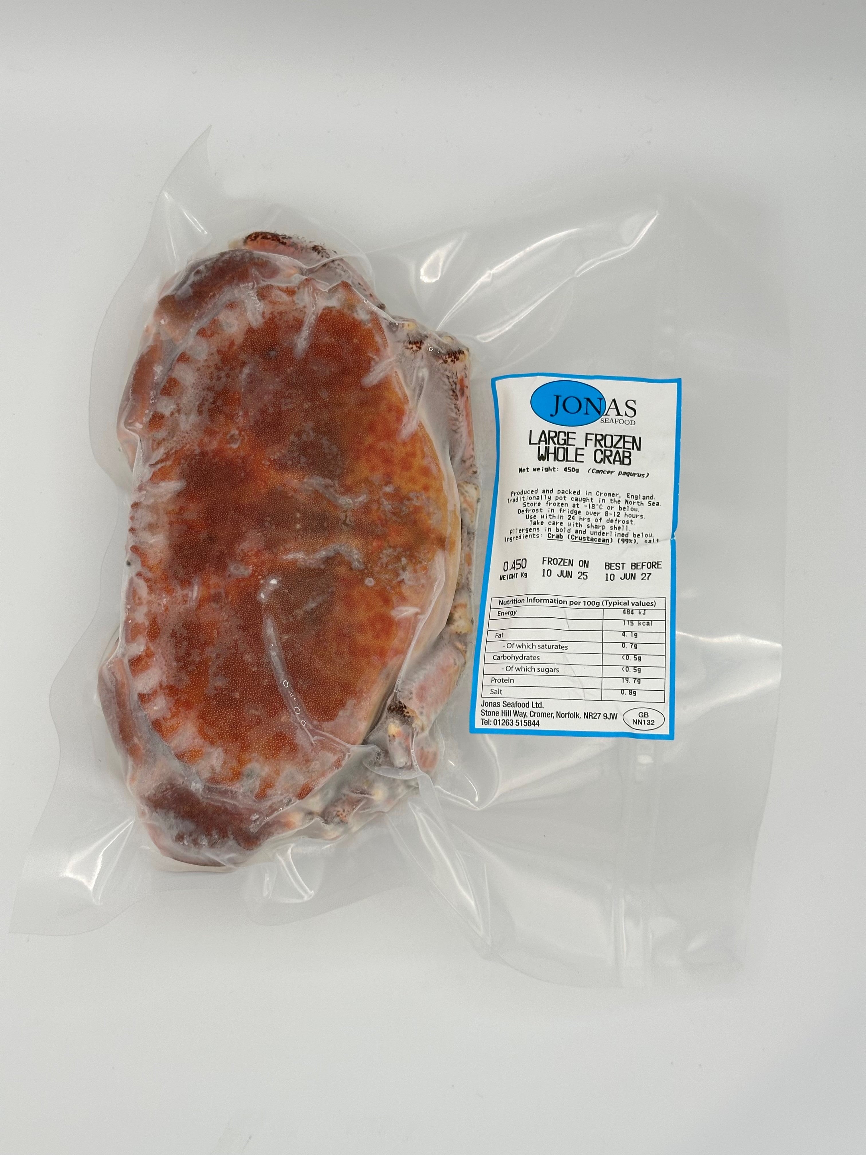 Whole Cooked Crab